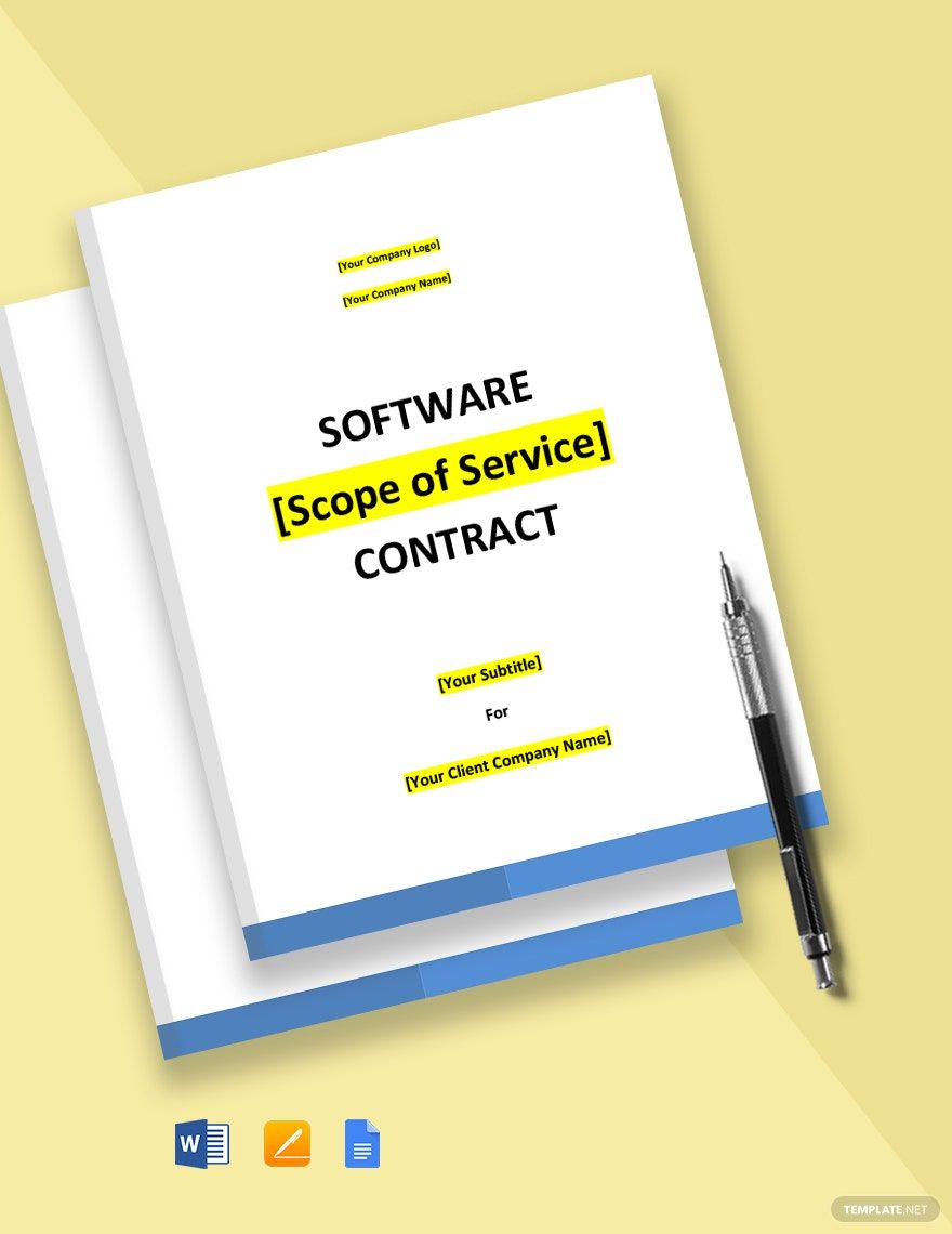 Free Software Purchase Contract Template