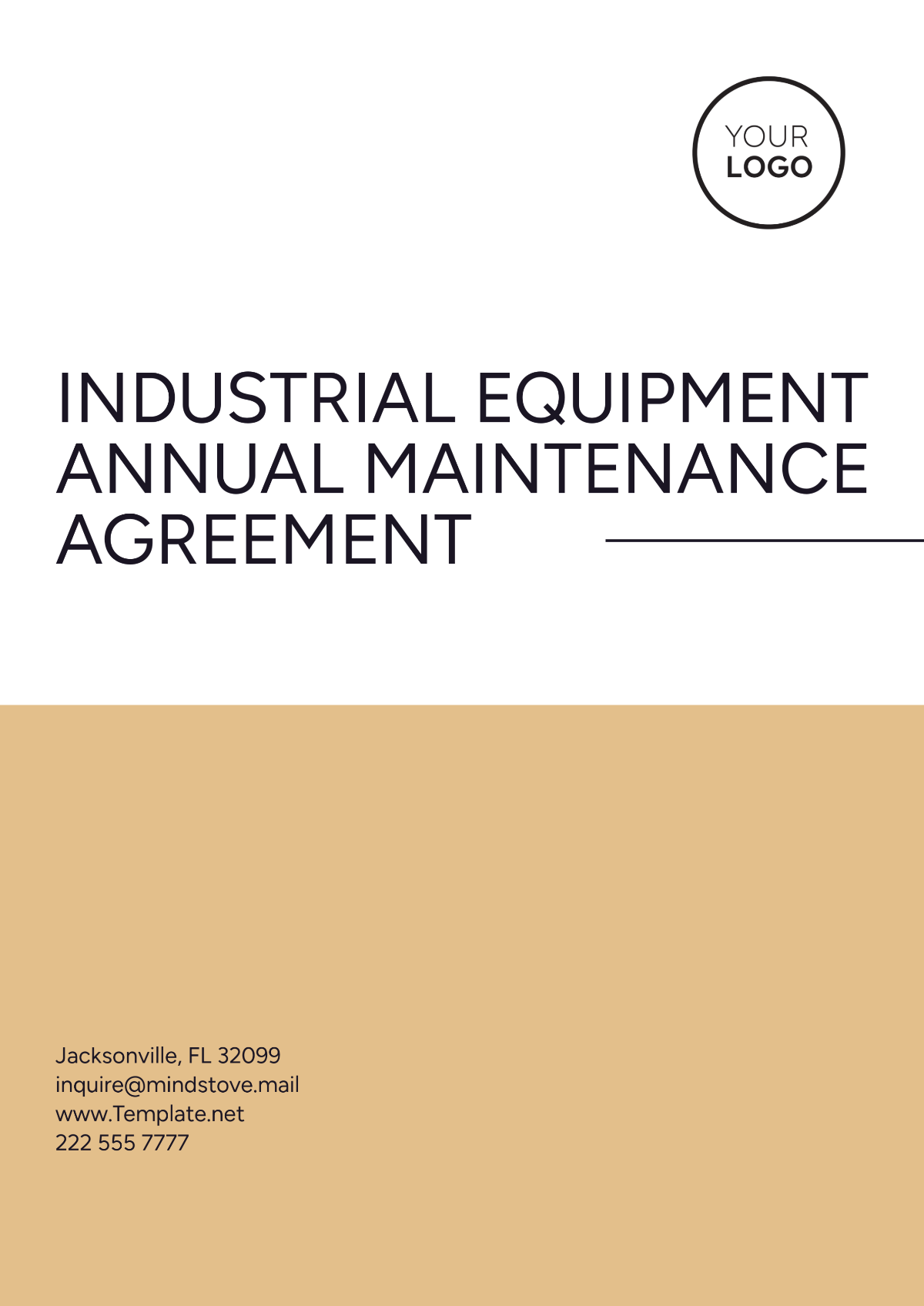 Industrial Equipment Annual Maintenance Agreement Template - Edit Online & Download