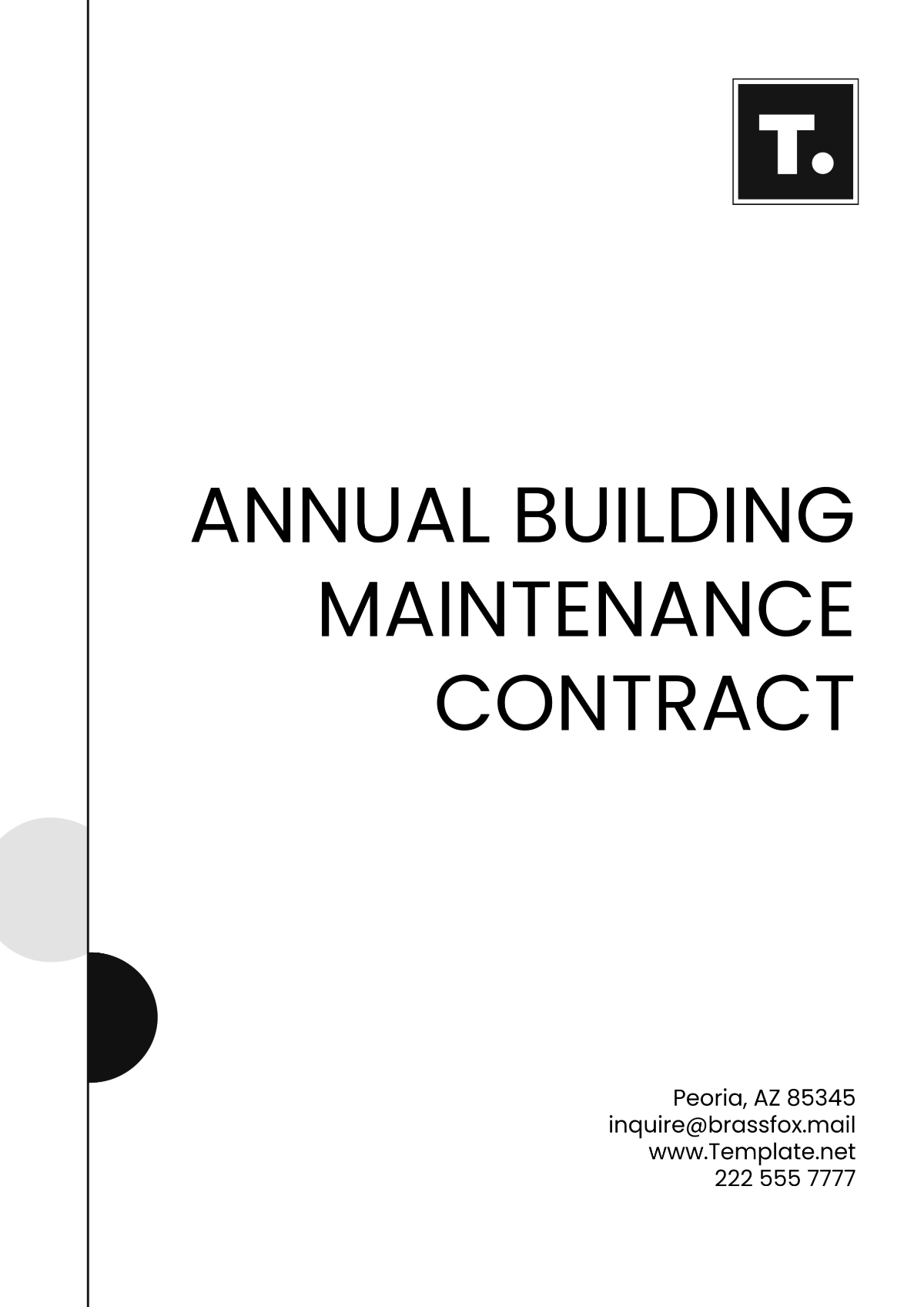 Annual Building Maintenance Contract Template