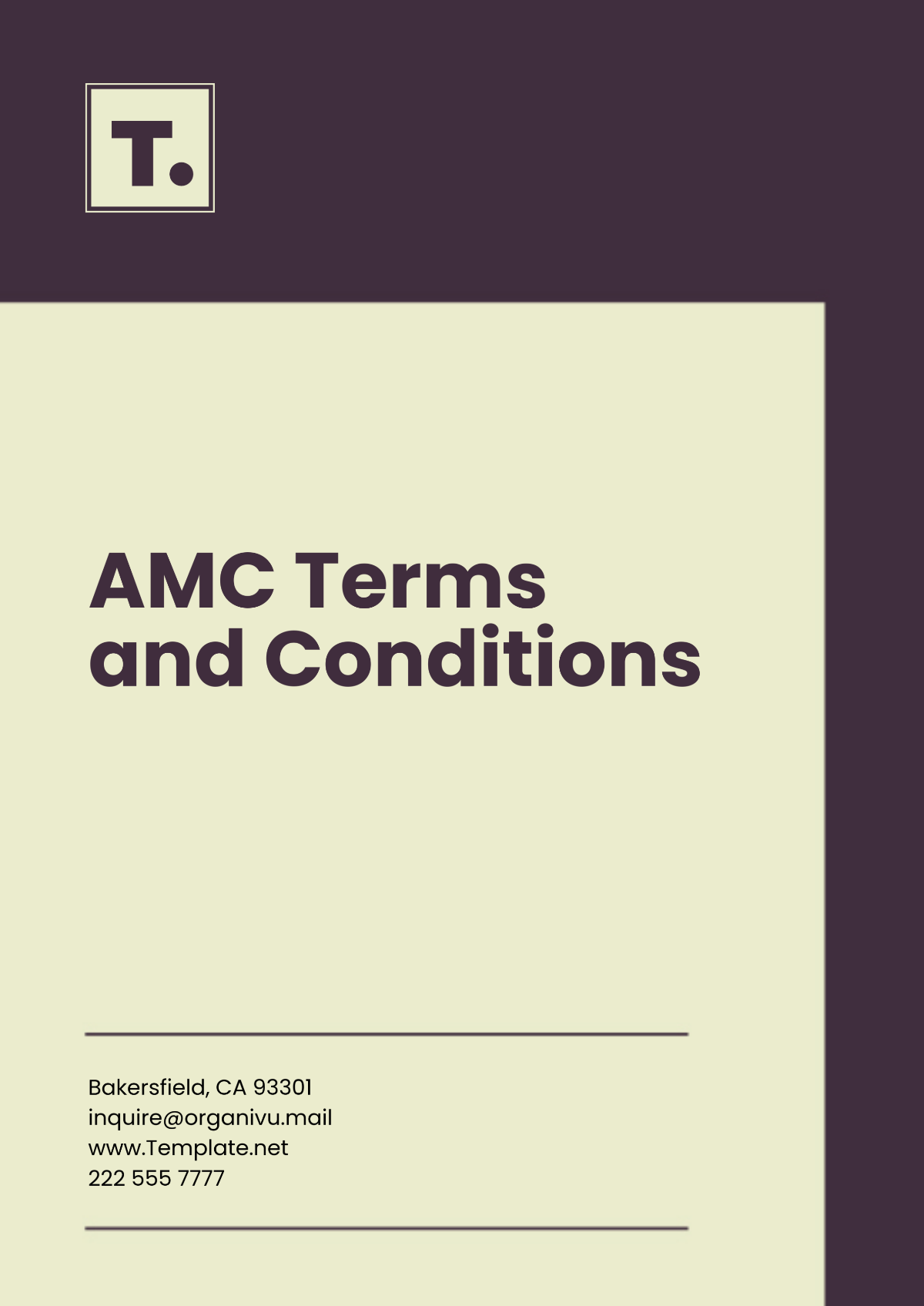 AMC Terms and Conditions Template - Edit Online & Download