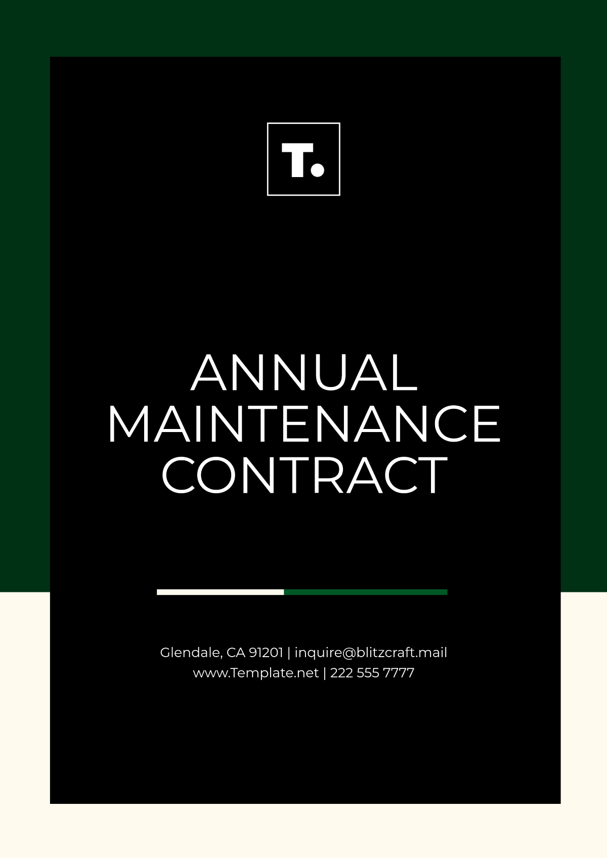 Professional Annual Maintenance Contract Template