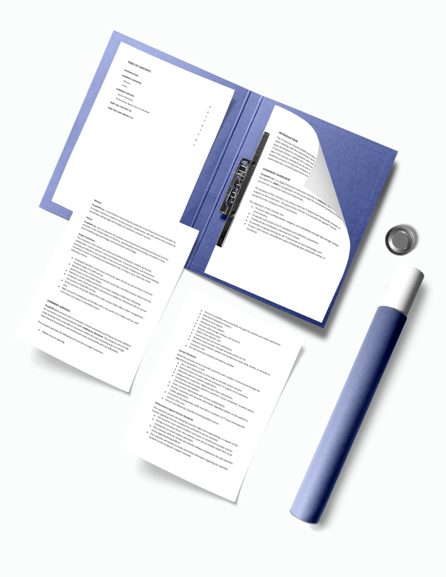 IT Service Charter Template