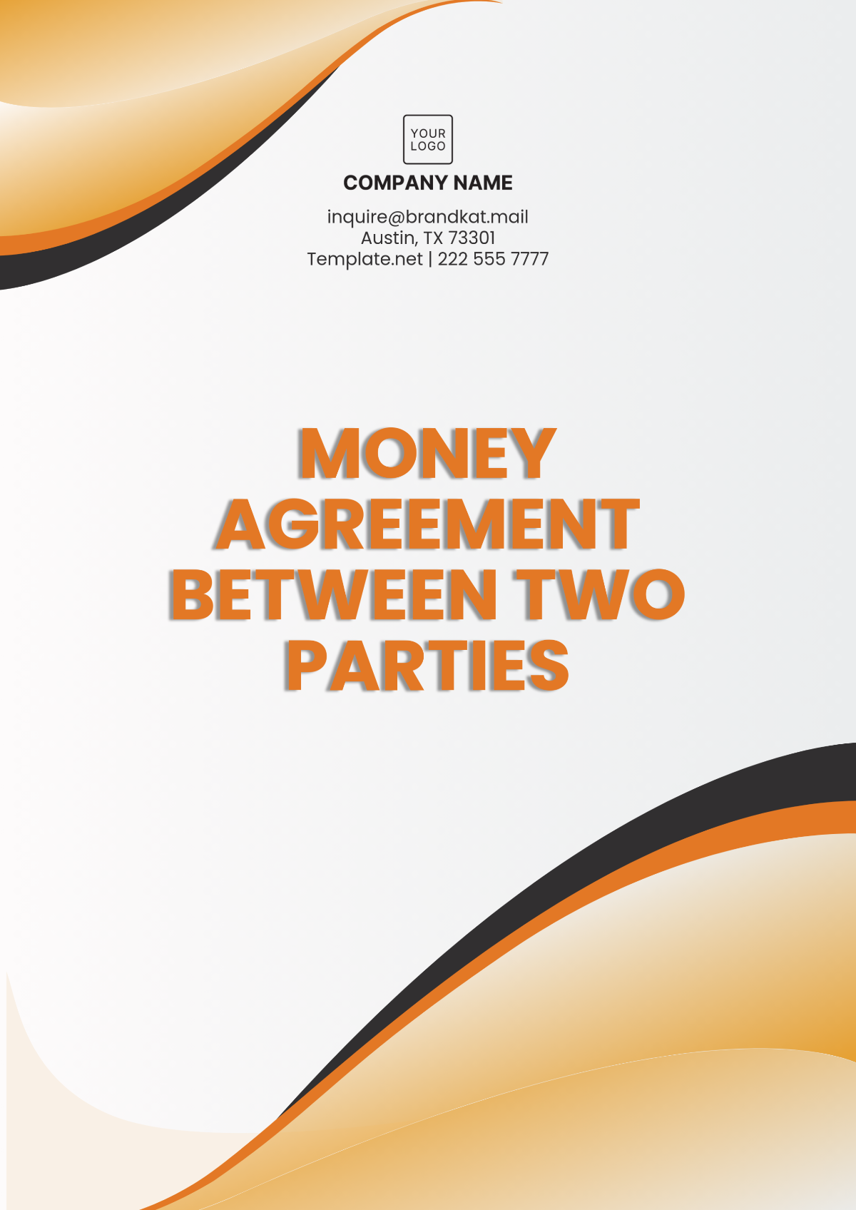 Money Agreement Between Two Parties Template - Edit Online & Download