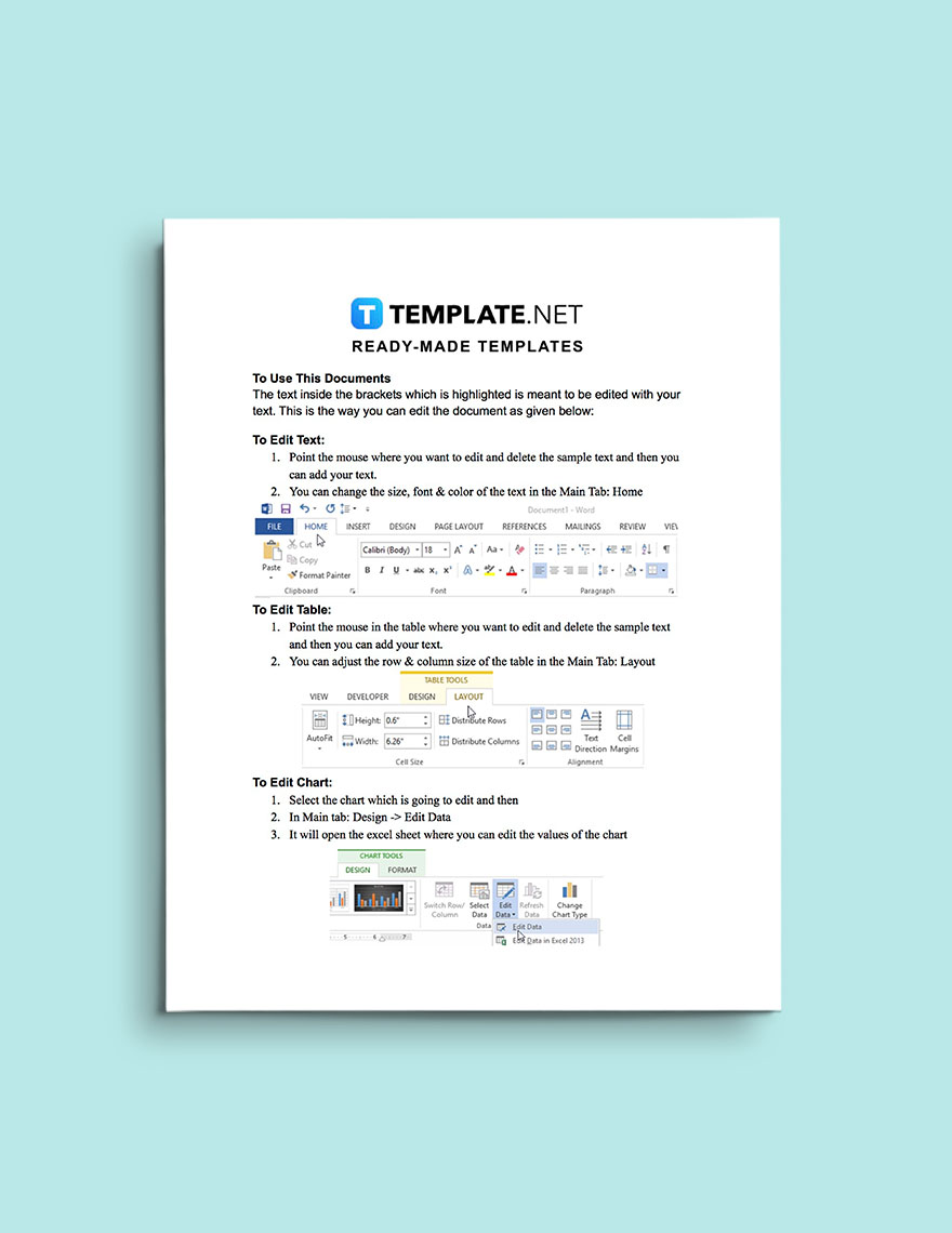 Functional Description of Software Template