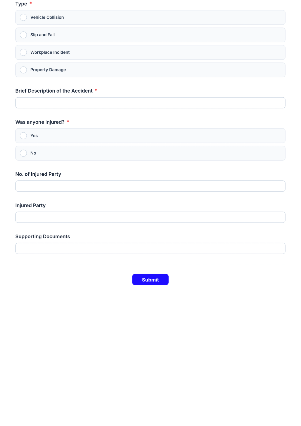 Free Digital Accident Report Form Template & AI Maker