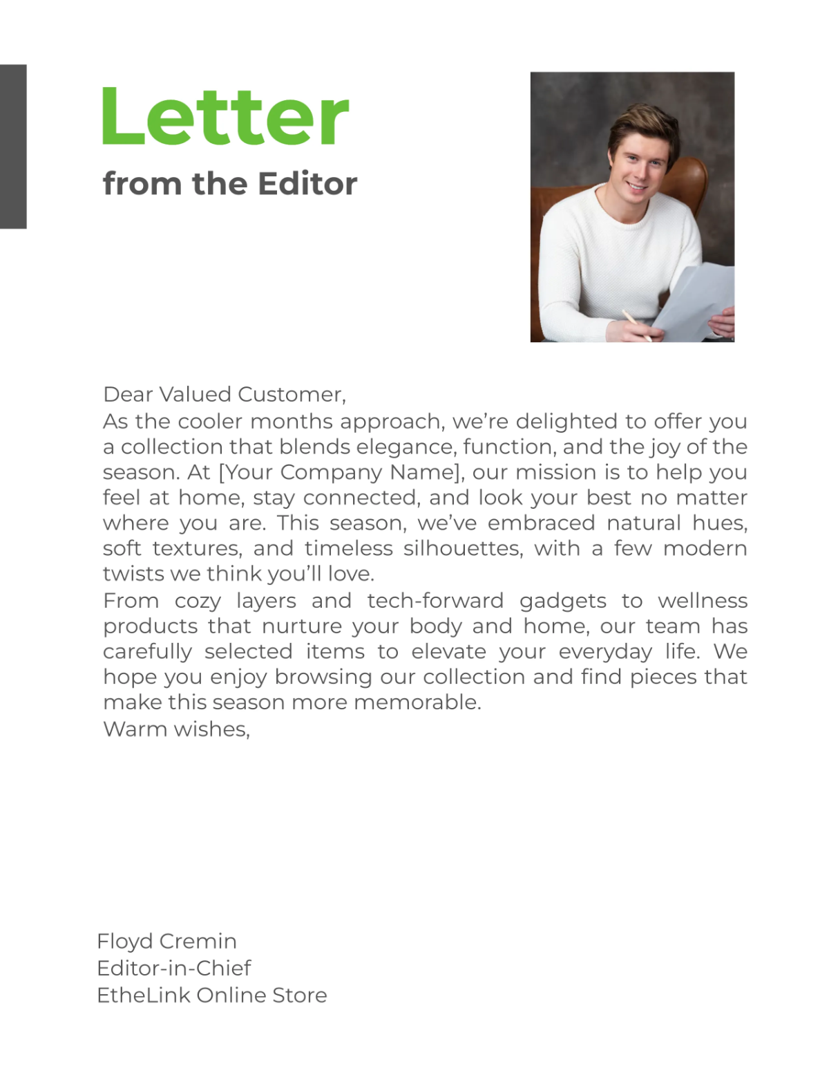 Free Online Store Digital Catalog Template to Edit Online