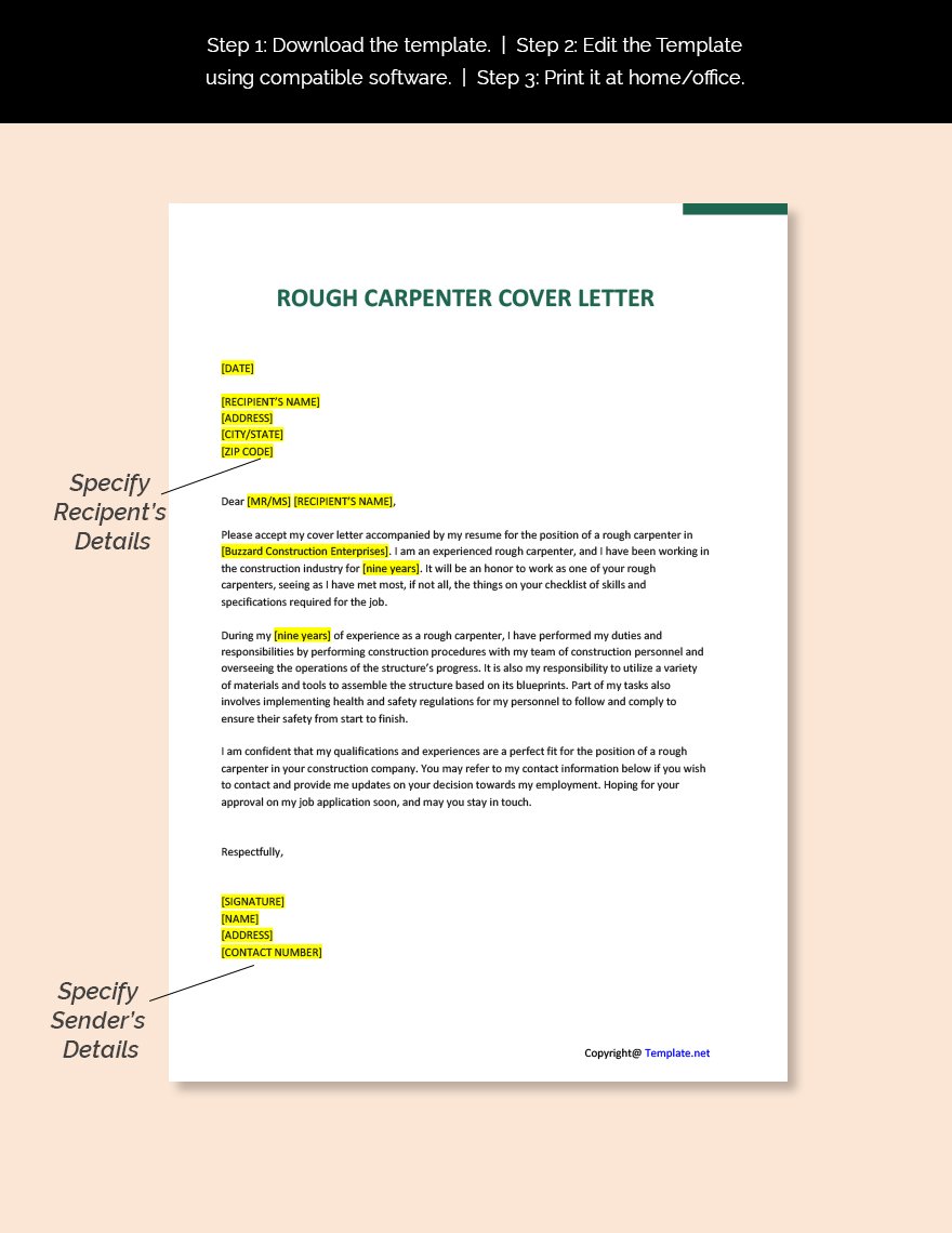 Rough Carpenter Cover Letter