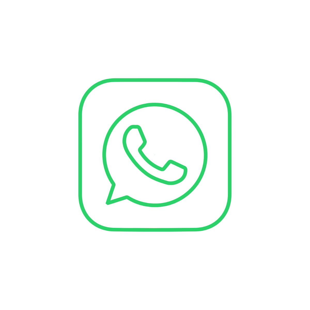 Free Whatsapp Outline Clipart Template