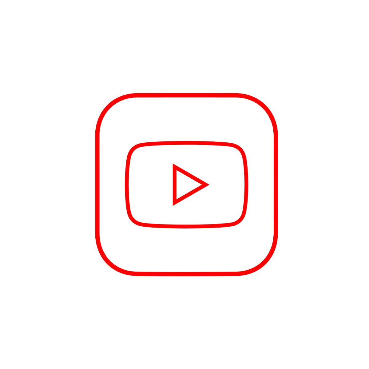 Youtube Outline Clipart