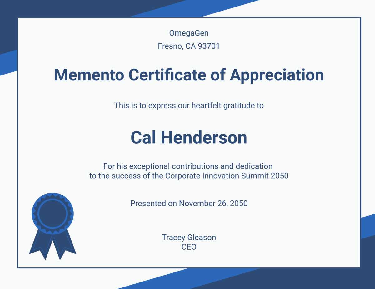 Free Customizable Memento Certificate Template - Edit Online & Download