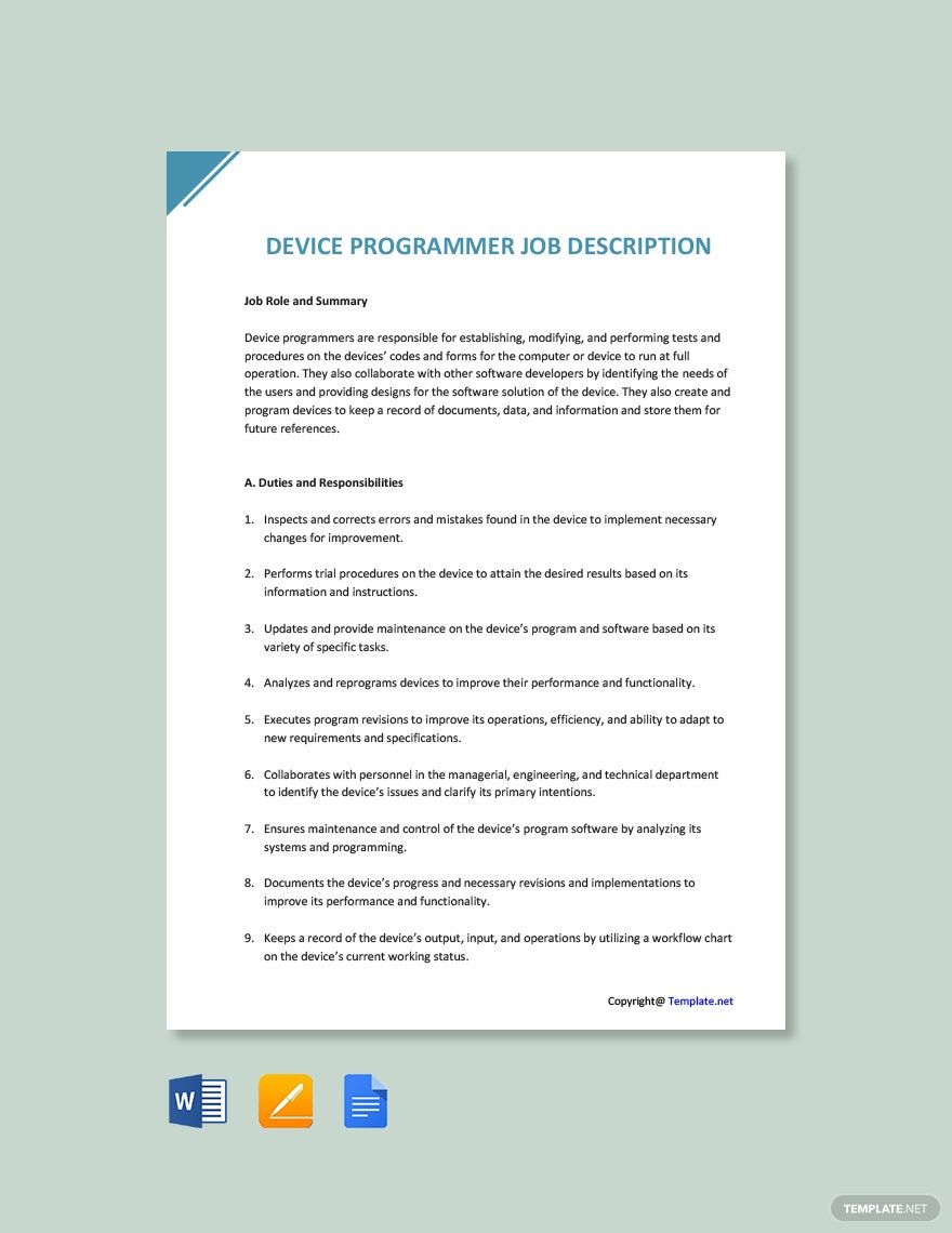 Job Ad Description Word Templates Design, Free, Download