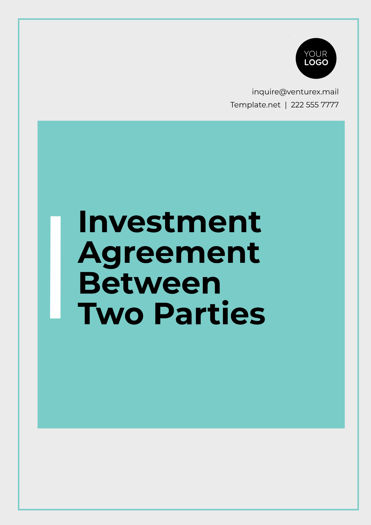 Investment Agreement Between Two Parties Template - Edit Online & Download