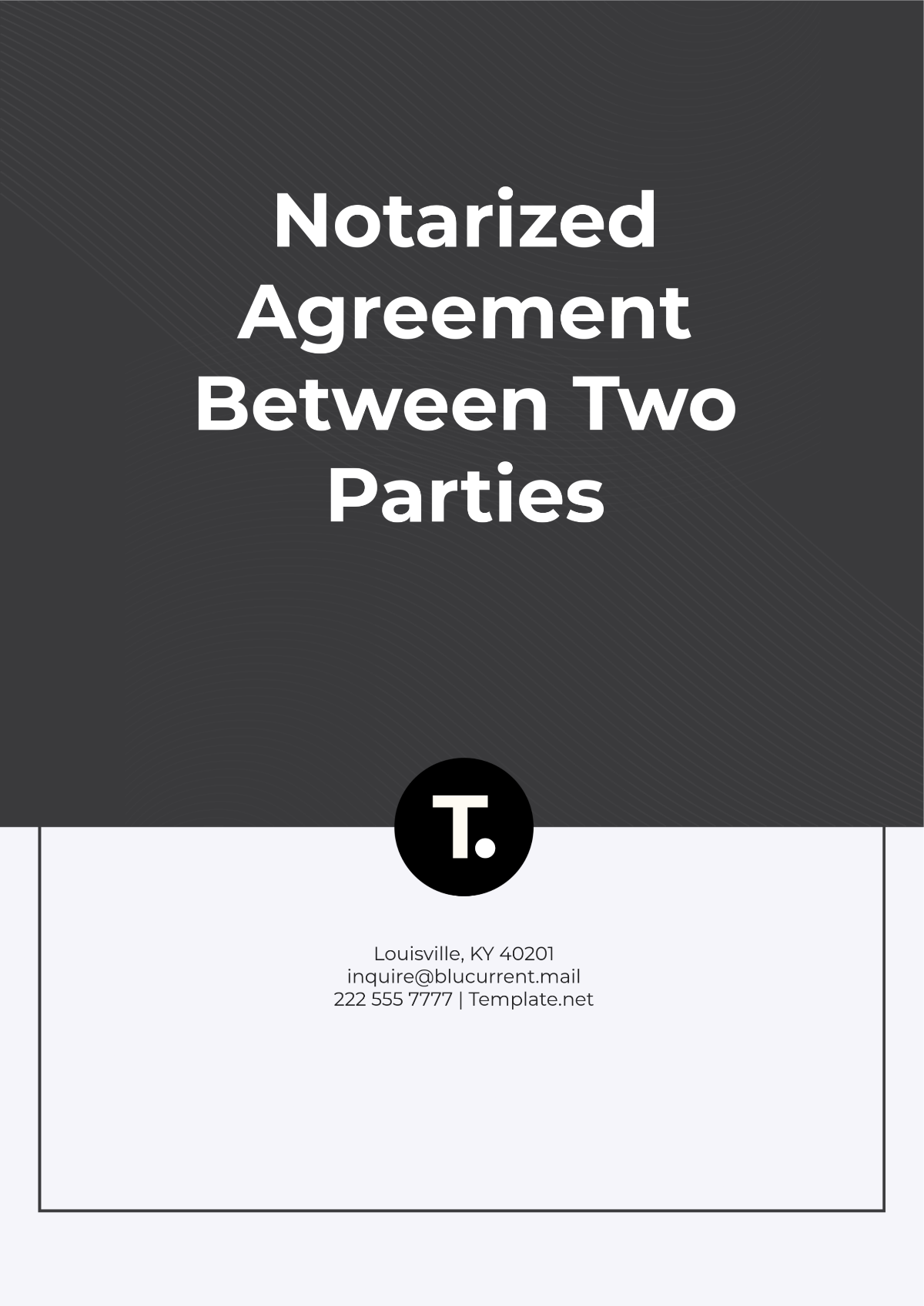 Notarized Agreement Between Two Parties Layout Template - Edit Online & Download