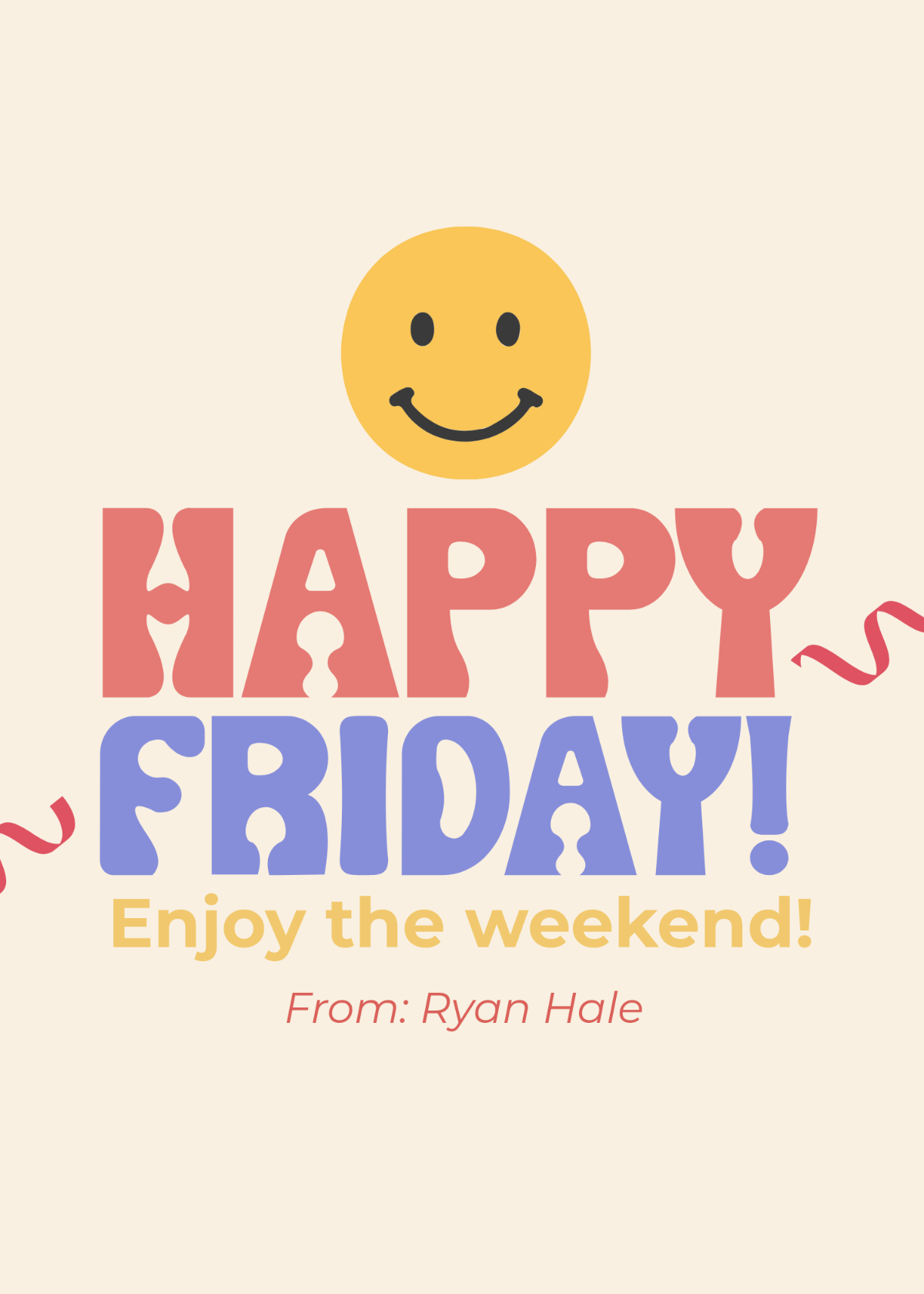 Free Friday Greeting Template to Edit Online