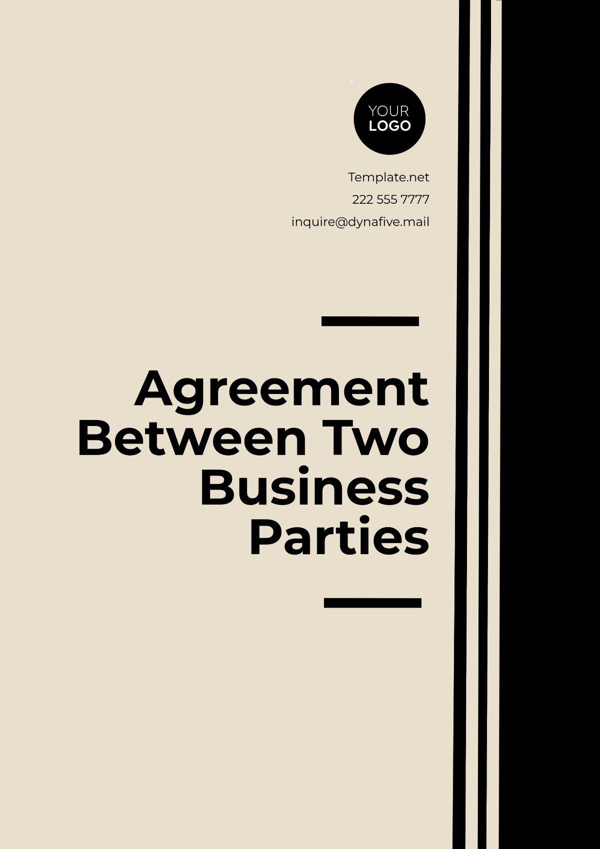 Agreement Between Two Business Parties Template - Edit Online & Download