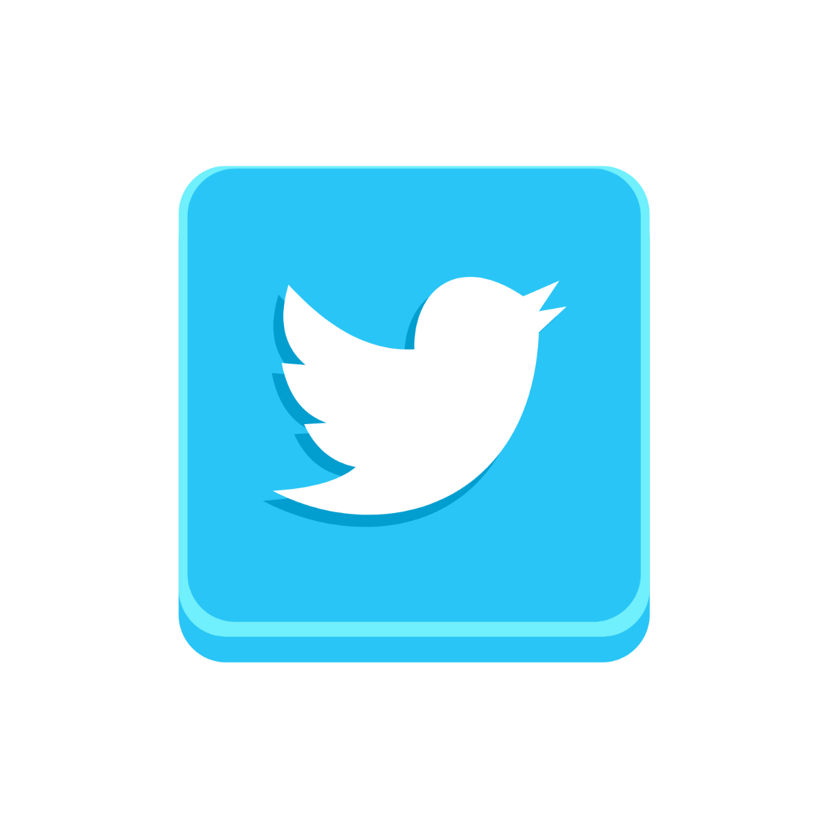 Free 3D Twitter Clipart Template