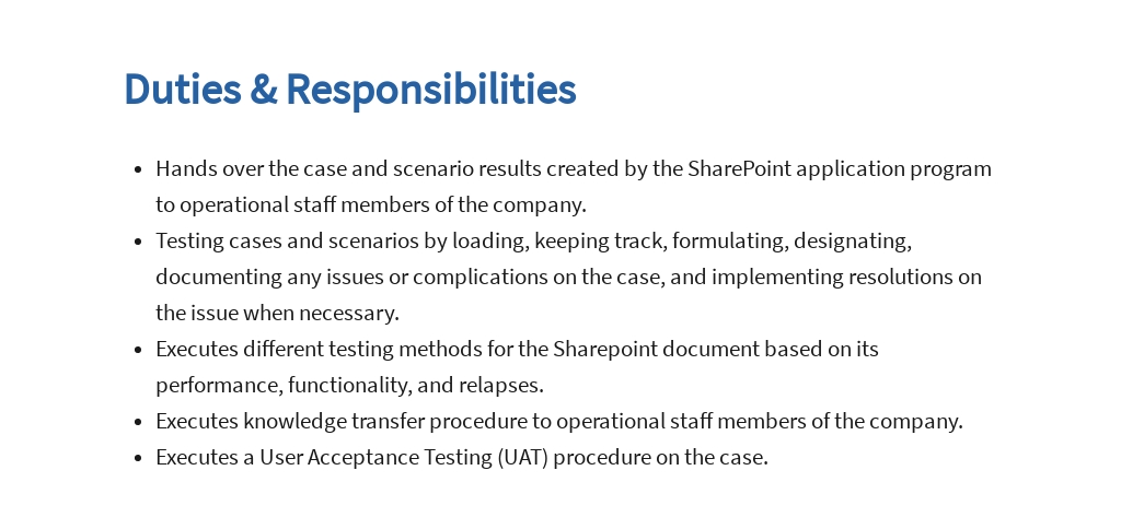Free Sharepoint Tester Job Ad/Description Template 3.jpe