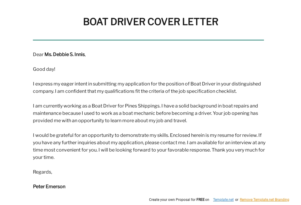 Free Boat Driver Cover Letter Template.jpe