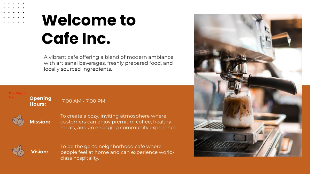 Free Cafe Presentation Template to Edit Online