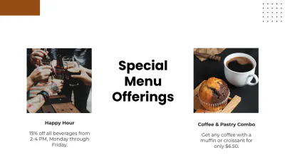 Free Cafe Presentation Template to Edit Online