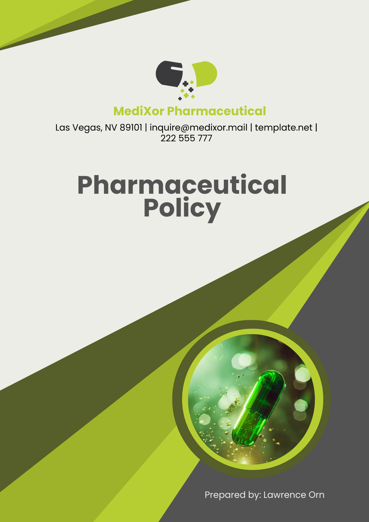 Pharmaceutical Policy Template - Edit Online & Download