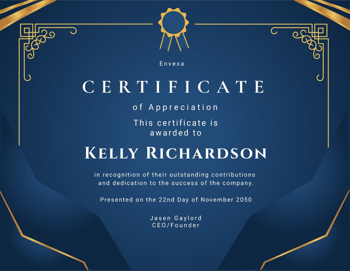 Corporate Memento Certificate Template - Edit Online & Download