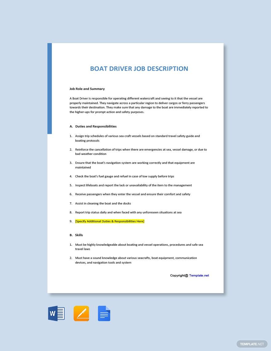 FREE Driver Word Template Download