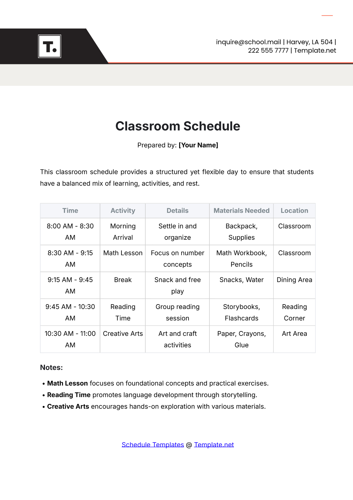 Free Class Schedule Templates Editable And Printable Free Class Schedule Templates Editable And Printable