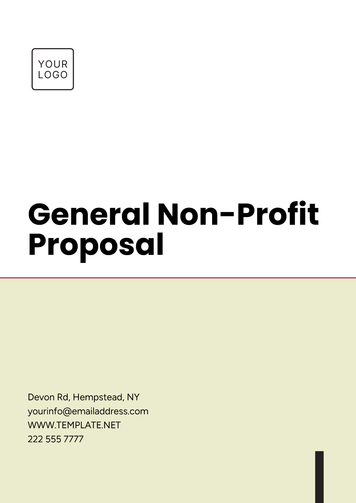 General Non-Profit Proposal Template - Edit Online & Download