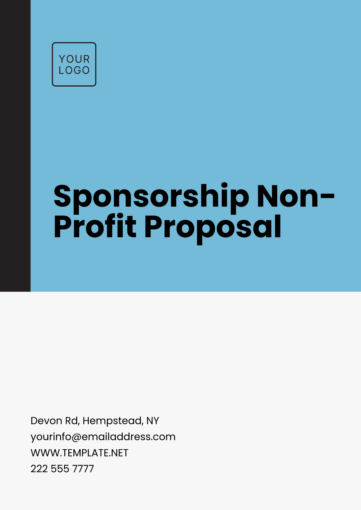 Sponsorship Non- Profit Proposal Template - Edit Online & Download