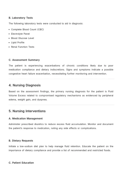 Free Nursing Case Study Report Template to Edit Online