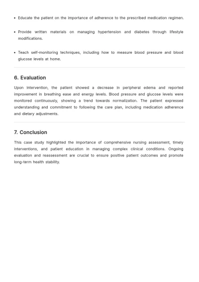 Free Nursing Case Study Report Template to Edit Online