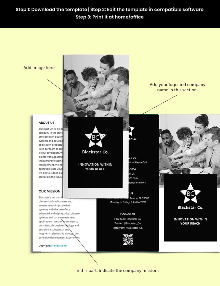 Free Trifold Creative Software Brochure Template Download