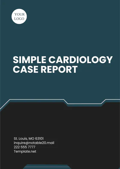 Free Simple Cardiology Case Report Template to Edit Online
