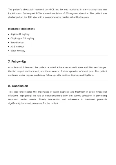 Free Simple Cardiology Case Report Template to Edit Online