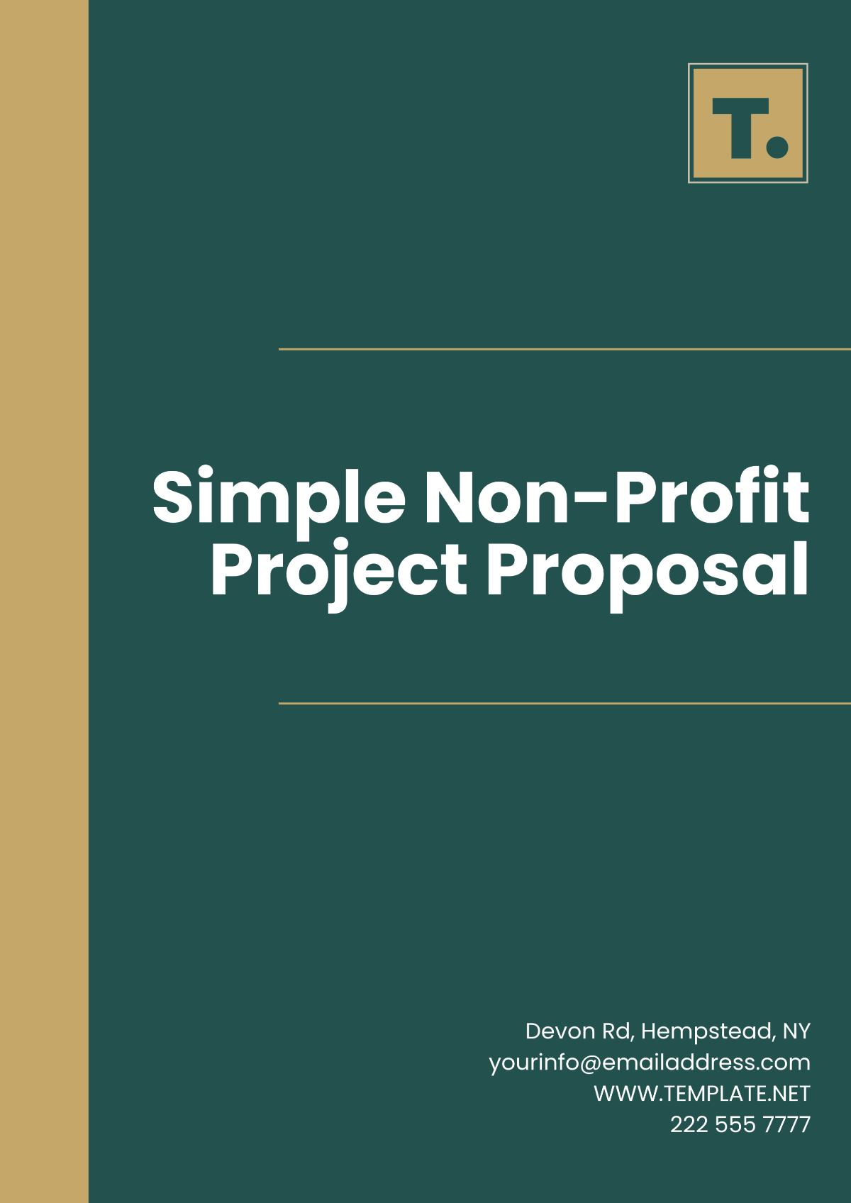 Simple Non- Profit Project Proposal Template - Edit Online & Download