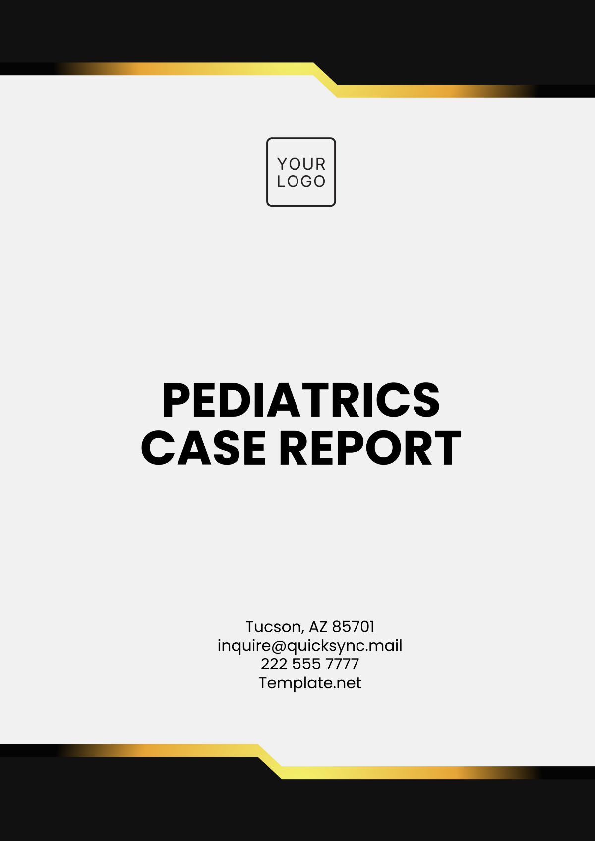 Pediatrics Case Report Template - Edit Online & Download