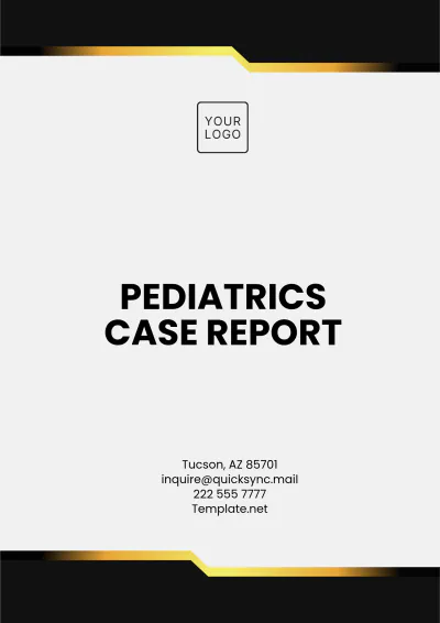 Free Pediatrics Case Report Template to Edit Online