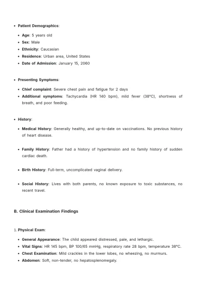 Free Pediatrics Case Report Template to Edit Online