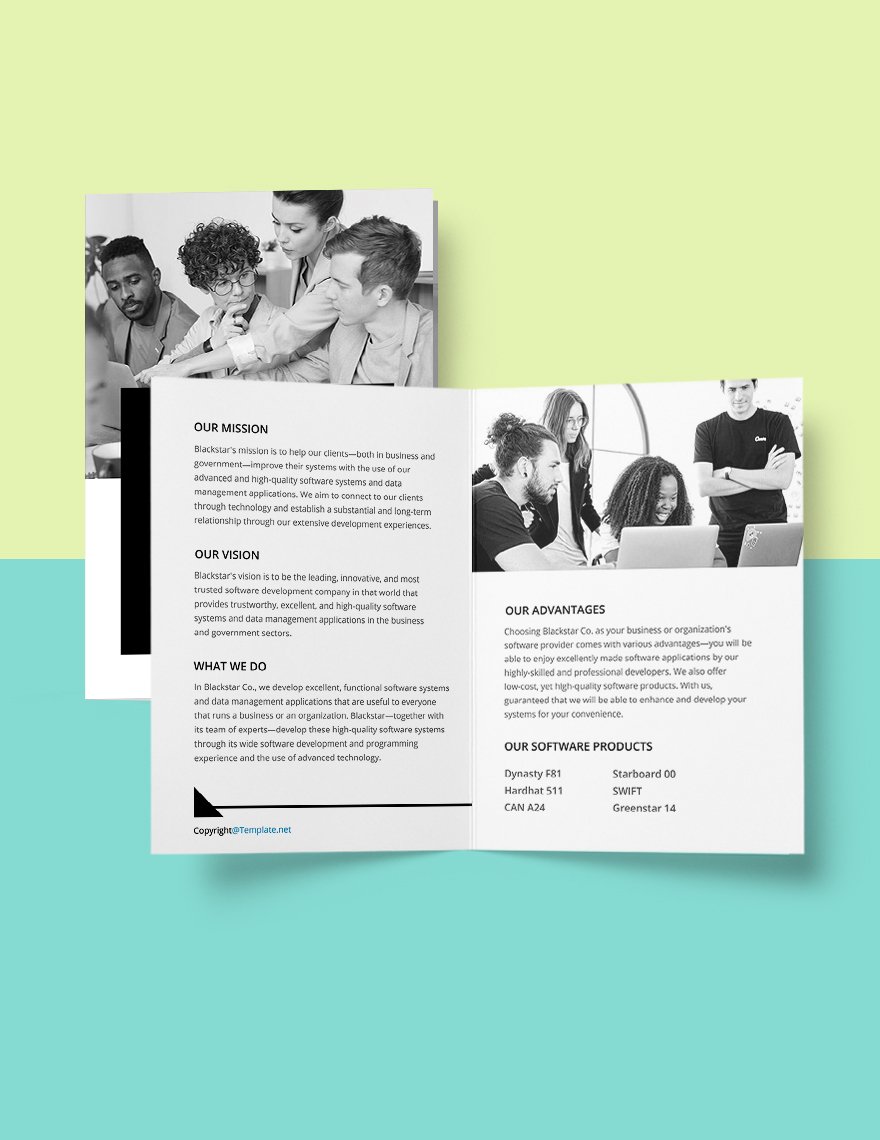 Bi-Fold Creative Software Brochure Template