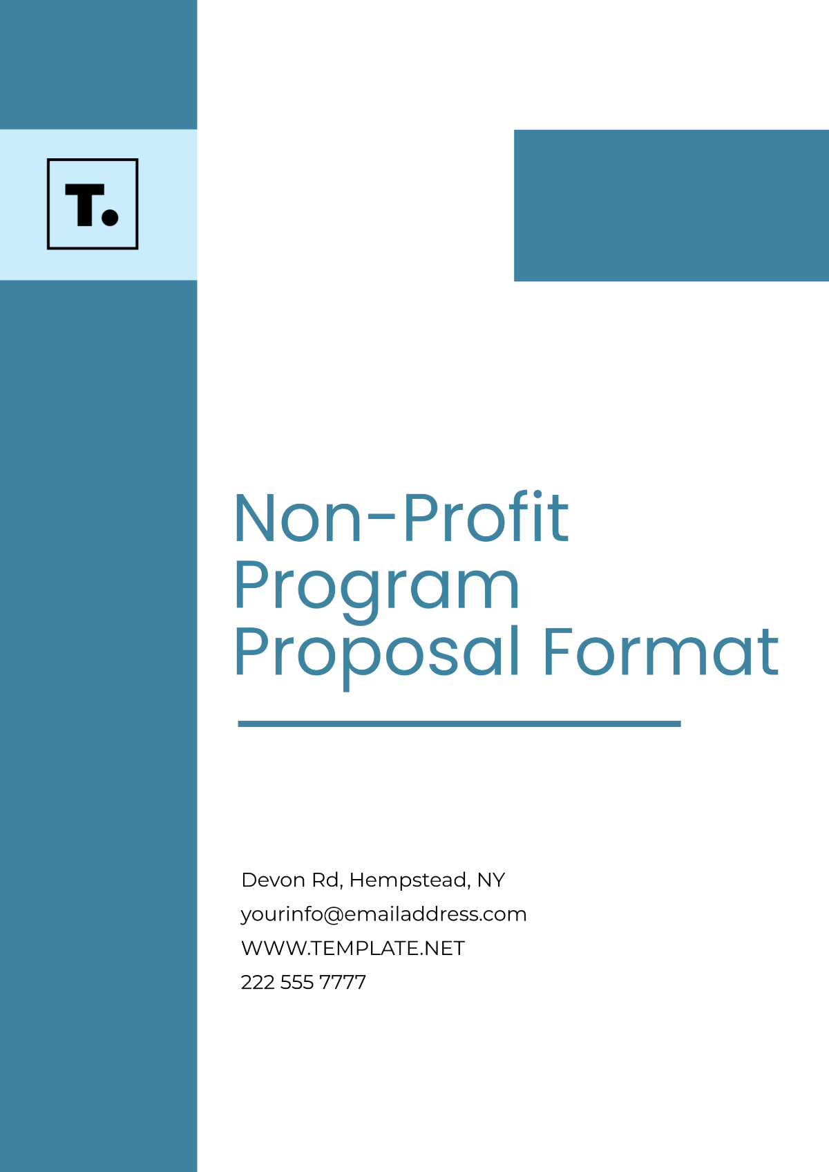 Non- Profit Program Proposal Format Template - Edit Online & Download