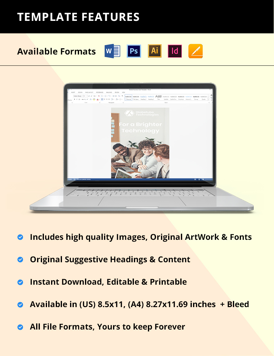 Free TriFold Elegant IT Brochure Editable