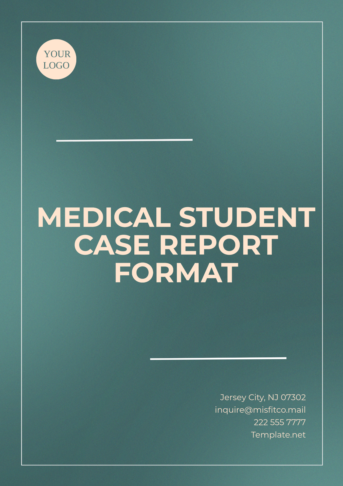 Medical Student Case Report Format Template - Edit Online & Download