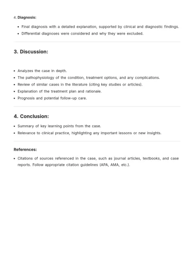 Free Medical Student Case Report Format Template to Edit Online