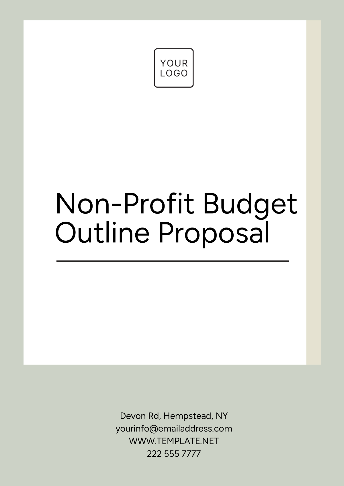 Non- Profit Budget Outline Proposal Template - Edit Online & Download