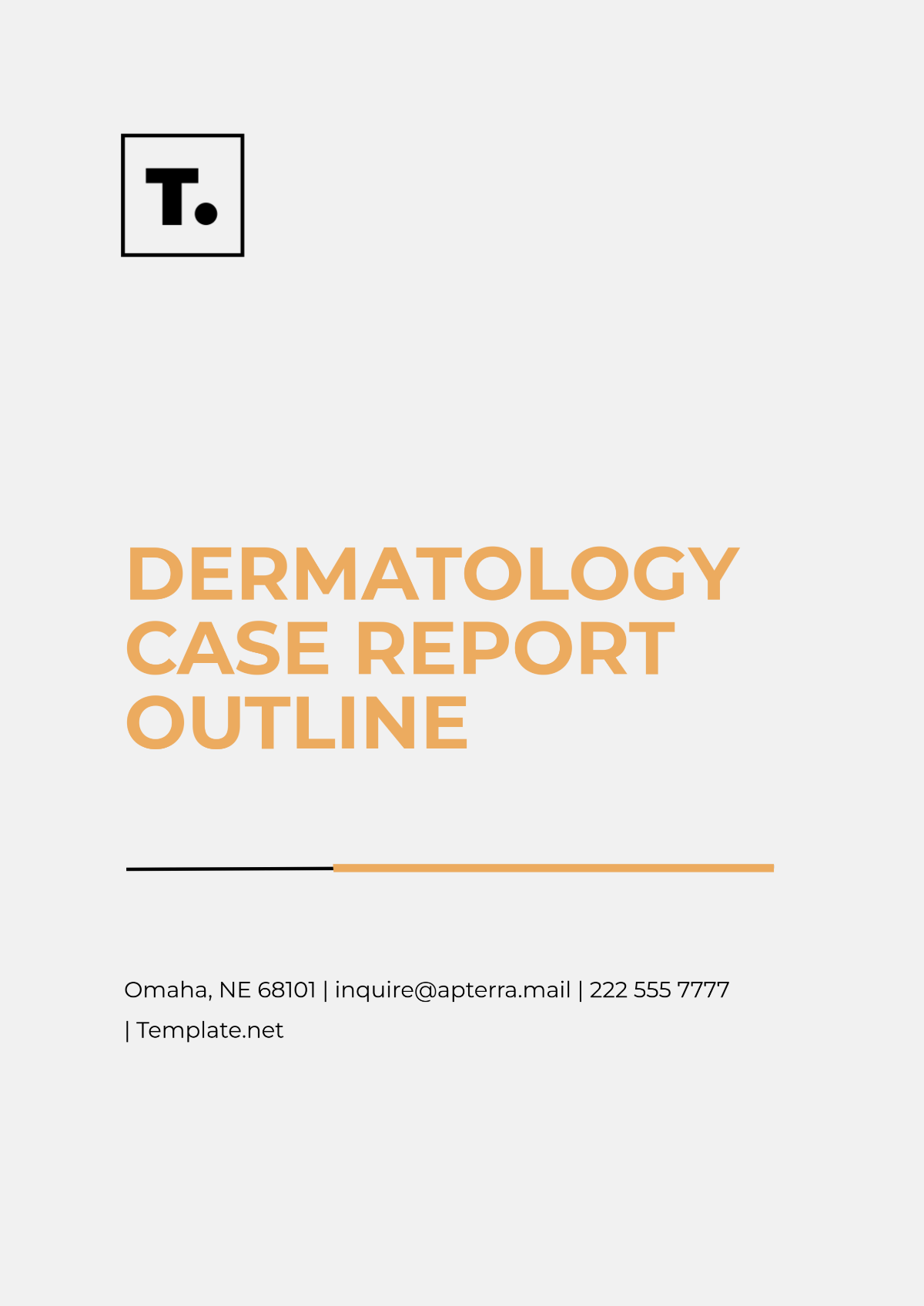 Dermatology Case Report Outline Template - Edit Online & Download