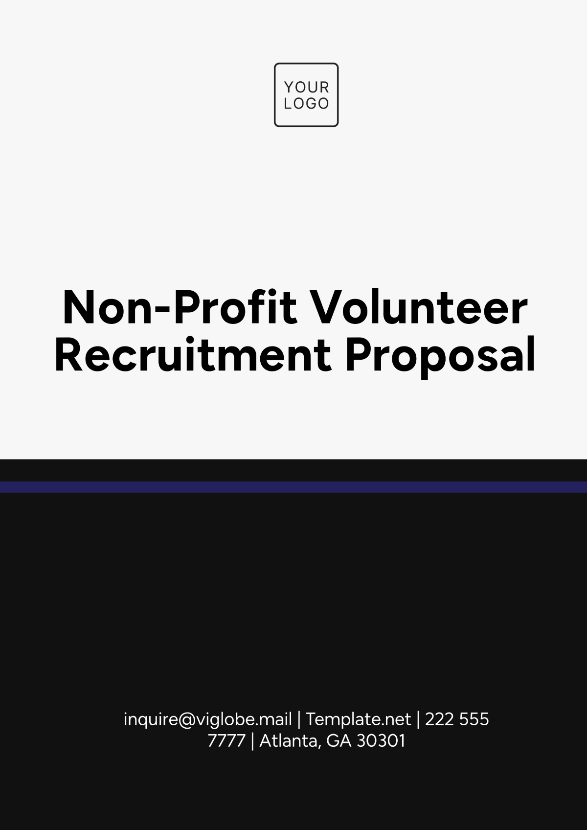 Non- Profit Volunteer Recruitment Proposal Template - Edit Online & Download