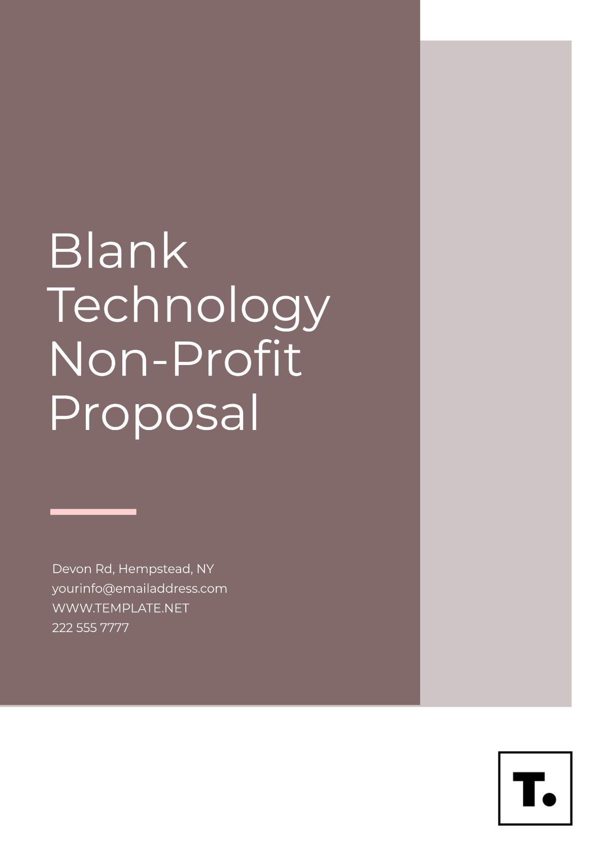 Blank Technology Non- Profit Proposal Template - Edit Online & Download