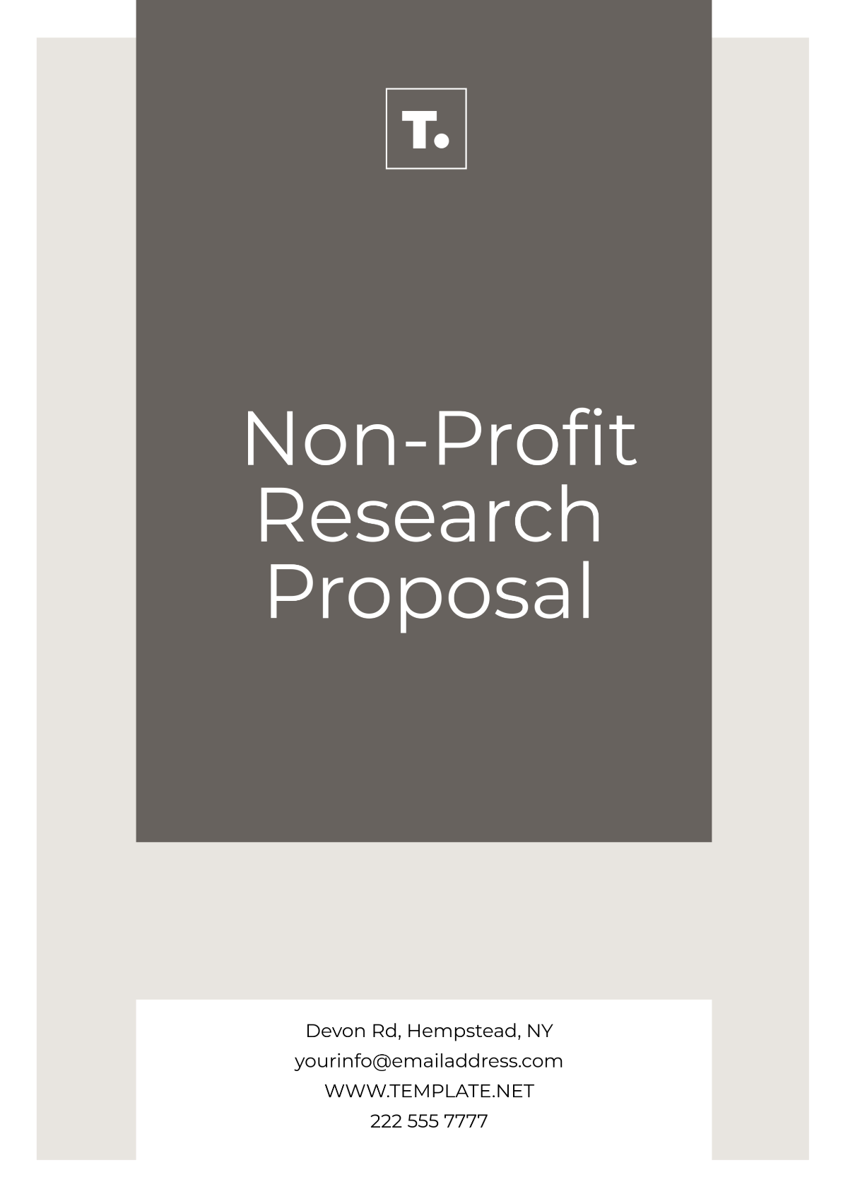 Non- Profit Research Proposal Template - Edit Online & Download