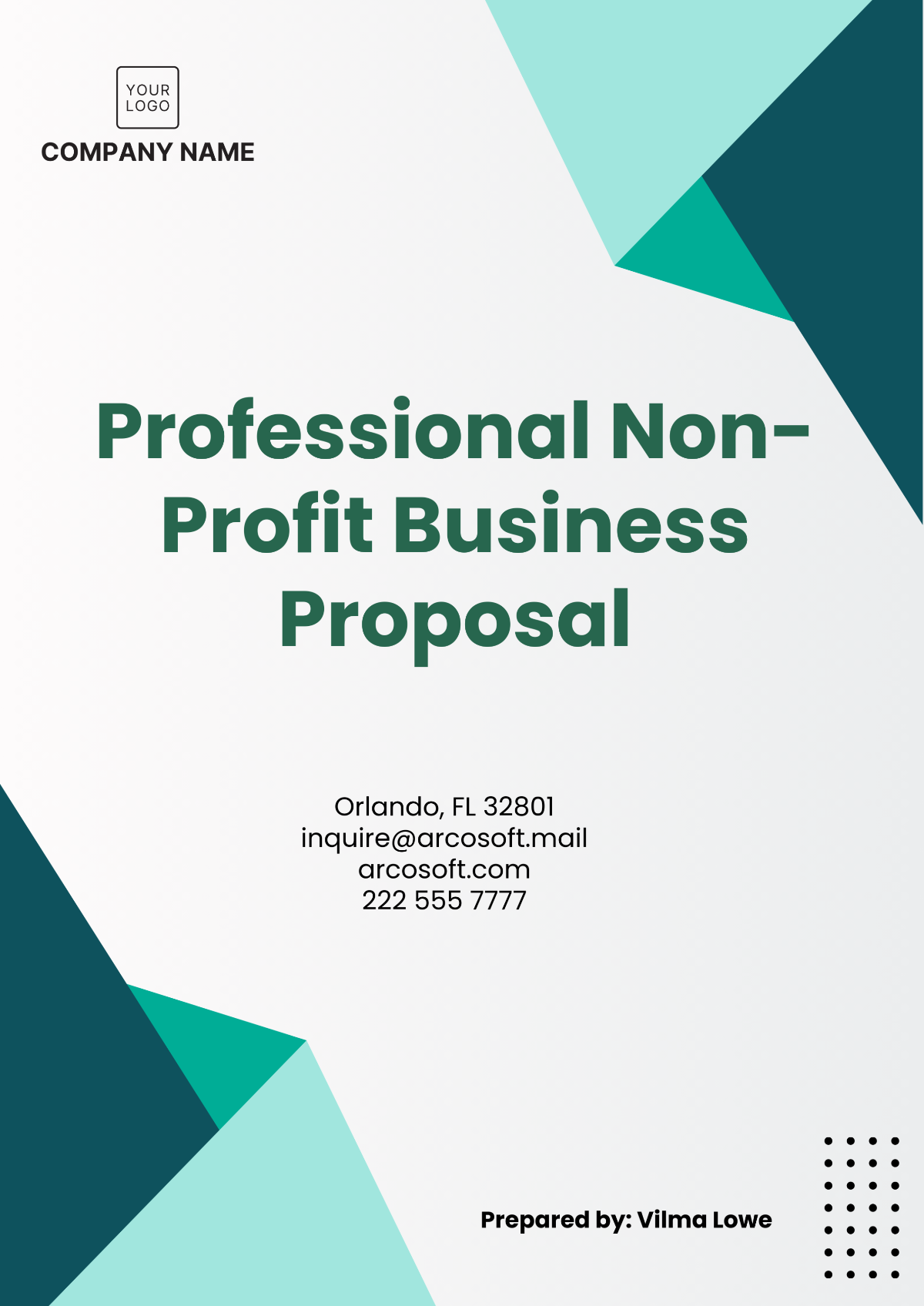 Professional Non- Profit Business Proposal Template - Edit Online & Download